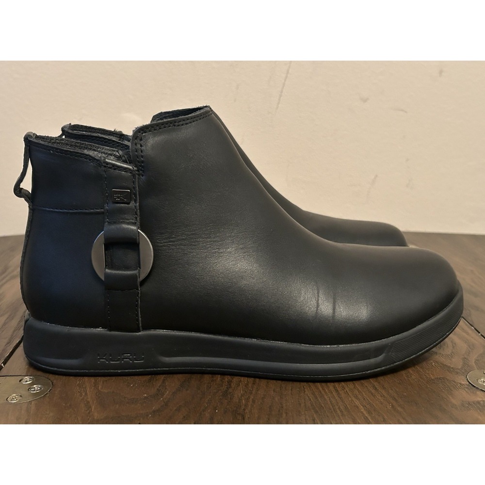 Kuru Tempo Women's Size 8.5 Black Classic Outdoor Leather Side Zip Ankle Boots